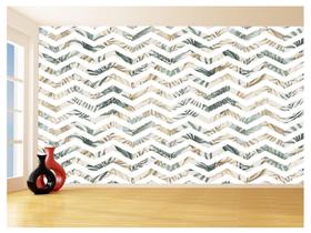 Papel De Parede 3D Sala Chevron Zig Zag Listras 3,5M Zig91