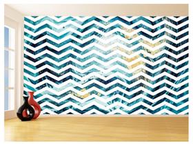Papel De Parede 3D Sala Chevron Zig Zag Listras 3,5M Zig98