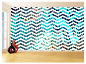 Papel De Parede 3D Sala Chevron Zig Zag Listras 3,5M Zig99