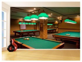 Papel De Parede 3D Salão De Jogos Bilhar Sinuca 3,5M Jcs03