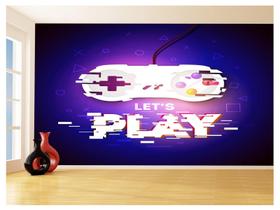 Papel De Parede 3D Salão De Jogos Controle Play 3,5M Jcs114