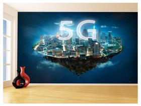 Papel De Parede 3D Tecnologia Wifi 5G Net Redes 3,5M Tec18