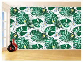 Papel De Parede 3D Textura Folhas Tropicais Mata 3,5M Txt68