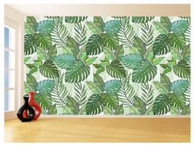 Papel De Parede 3D Textura Folhas Tropicais Mata 3,5M Txt71