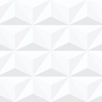 Papel de Parede 3D Triângulos Brancos para Sala 57x270cm