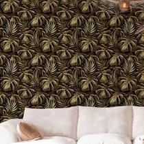 Papel de Parede 3M Decorativa Palmeira Dourada Selvagem Adesivo Costela de Adão Auto Colante ico