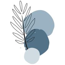 Papel De Parede 45X65cm Adesivo Decorativo Floral Ramos Azul