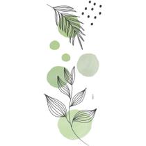 Papel De Parede 90x84cm Floral Adesivo Decorativo Verde