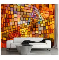 Papel De Parede Abstrato Sala Colorido Gg 7,30m² Adesivo A19