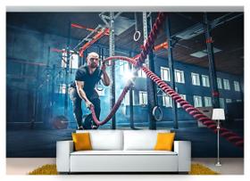 Papel De Parede Academia Exercício Exercício Funcional 3D Aca10