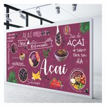 Papel De Parede Açai Adesivo Sorveterias Frases S292