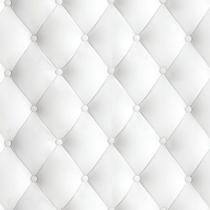 Papel De Parede Adesivo 3d Couro Capitonê Branco Rolo 3m