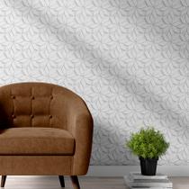 Papel de Parede Adesivo 3D Floral Geométrico Gesso Autocolante