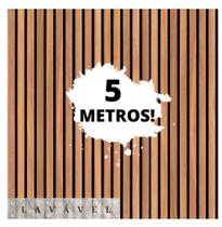 Papel De Parede Adesivo 5 Metros Mármore Madeira Ripado Brilhante 3D Lavável - RCL
