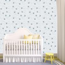 Papel de Parede Adesivo - Abelhas Azuis - 022ppb Papel de Parede Adesivo - Abelhas Azuis - 022ppb