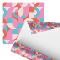 Papel De Parede Adesivo Abstrato Rosa ul Colorido 2,80M