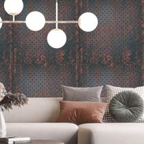 Papel de Parede Adesivo Aço Metal Painel Industrial Rústico Moderno Quarto Sala de Estar