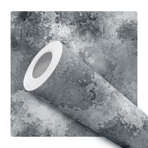 Papel de Parede Adesivo Aço Metal Prata Moderno Quarto Sala de Estar