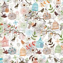 Papel de Parede Adesivo Animal Passarinhos - 020
