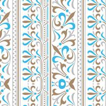 Papel de Parede Adesivo Arabesco Azul - 025