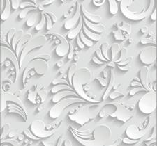 Papel De Parede Adesivo Arabesco Floral Branco 300X52Cm