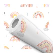 Papel de Parede Adesivo Arco íris Colorido Menina Infantil Bebê Moderno Quarto