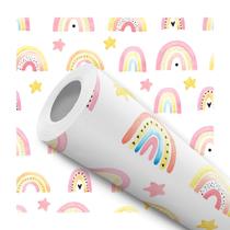 Papel de Parede Adesivo Arco Íris Cores Pasteis Menina Infantil Bebê Moderno Quarto Papel de Parede Adesivo Arco Íris Cores Pasteis Menina Infantil Bebê Moderno Quarto