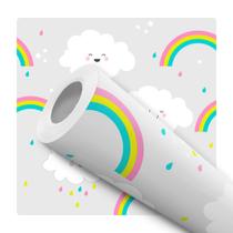 Papel de Parede Adesivo Arco Íris Nuvem Chuva de Amor Infantil Bebê Moderno Quarto Papel de Parede Adesivo Arco Íris Nuvem Chuva de Amor Infantil Bebê Moderno Quarto