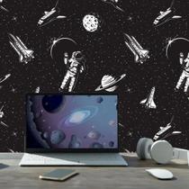 Papel de Parede Adesivo Astronautas Planetas Quarto Gamer 3m - DECORE PAPEL DE PAREDE