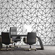 Papel de Parede Adesivo Auto Colante Decorativo Branco com Listras Pretas Sala Quarto Decoração de Casa 5 Metros 45cm