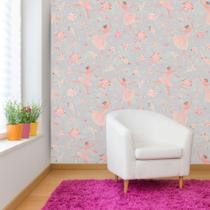 Papel de Parede Adesivo Autocolante Decorativo Bailarina Lilás 5 METROS 1 ROLO 5m x 45cm