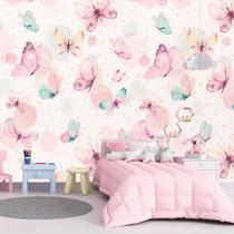 Papel de Parede Adesivo Autocolante Decorativo Borboletas 10 METROS 2 ROLOS 5m x 45cm Cada