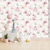 Papel de Parede Adesivo Autocolante Decorativo Borboletas 10 METROS 2 ROLOS 5m x 45cm