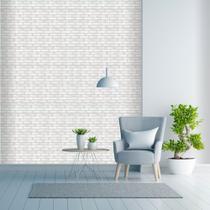 Papel de Parede Adesivo Autocolante Decorativo Tijolinho Branco 3D 10 METROS 2 ROLOS 5m x 45cm Cada Papel de Parede Adesivo Autocolante Decorativo Tijolinho Branco 3D 10 METROS 2 ROLOS 5m x 45cm Cada