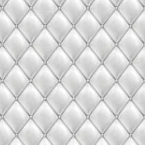 Papel de Parede Adesivo Autocolante Estilo Couro Capitonê Prata Vinílico REF: DPCO06 Papel de Parede Adesivo Autocolante Estilo Couro Capitonê Prata Vinílico REF: DPCO06