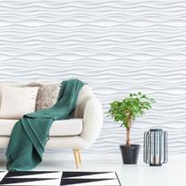 Papel de Parede Adesivo Autocolante Estilo Ondas Efeito 3D Decoração 5 M