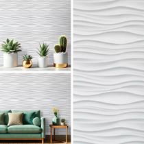 Papel de Parede Adesivo Autocolante Estilo Ondas Efeito 3D Decoração 5 M