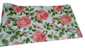 Papel De Parede Adesivo Autocolante Floral Rosas 15 Mts