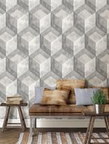 Papel De Parede Adesivo Autocolante Geometrico 3D Moderno Diversas Medidas Papel De Parede Adesivo Autocolante Geometrico 3D Moderno Diversas Medidas