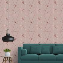 Papel De Parede Adesivo Autocolante Geométrico Rose Gloss Quarto Sala Papel De Parede Adesivo Autocolante Geométrico Rose Gloss Quarto Sala