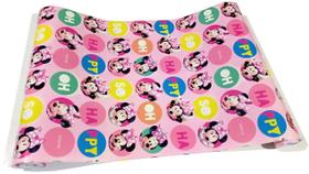 Papel De Parede Adesivo Autocolante Infantil Minnie Rosa 45 Cm X 5 Mts