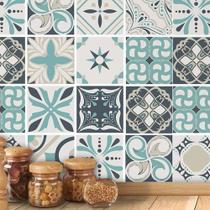 Papel De Parede Adesivo Autocolante Ladrilho Azulejo Em Tons De Azul E Bege Papel De Parede Adesivo Autocolante Ladrilho Azulejo Em Tons De Azul E Bege
