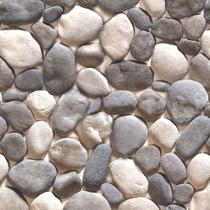 Papel De Parede Adesivo Autocolante Pedras Cinza 3d Rolo 10m