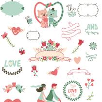 Papel de Parede Adesivo Autocolante Vinil Casual Amor Namorados Cores Leves Fundo Branco 1,50m