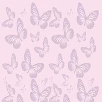 Papel de Parede Adesivo Autocolante Vinil Casual Borboletas Em Tons Lilás Fundo Clarinho 1,50m