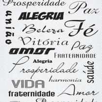 Papel de Parede Adesivo Autocolante Vinil Casual Palavras Frase Amor Carinho Alegria 1,50m