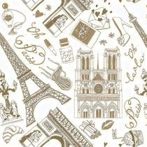 Papel de Parede Adesivo Autocolante Vinil Casual Torre Eiffel Tons Beges Paris Perfume 1,50m Papel de Parede Adesivo Autocolante Vinil Casual Torre Eiffel Tons Beges Paris Perfume 1,50m