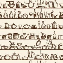 Papel de Parede Adesivo Autocolante Vinil Casual Xícara de Café Grãos Tons Marrons e Bege 1,50m