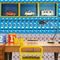 Papel de Parede Adesivo Autocolante Vinil Infantil Aviões Carros Barcos Pessoas e Balões 1,50m Papel de Parede Adesivo Autocolante Vinil Infantil Aviões Carros Barcos Pessoas e Balões 1,50m