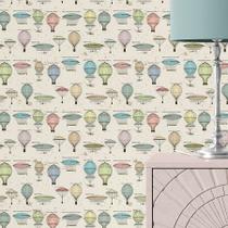 Papel de Parede Adesivo Autocolante Vintage Balões Lavável